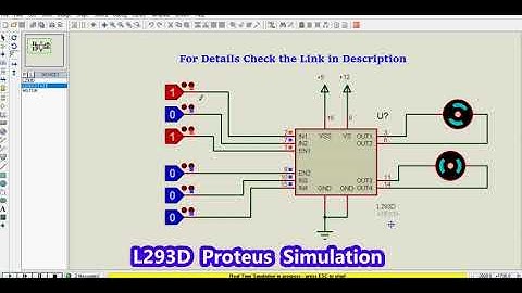 L293D Motor Driver IC Proteus Simulation