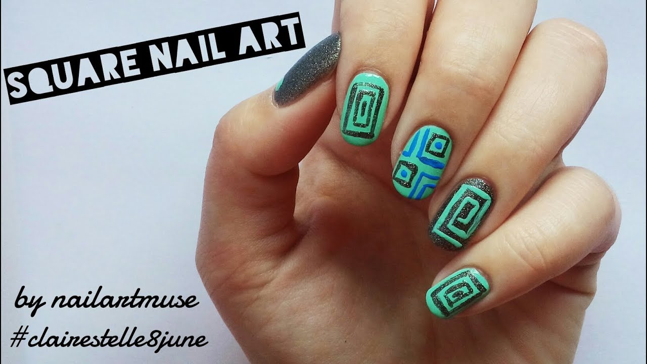 Easy nail art: Squares!