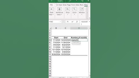 AUTOMATICALLY FIND THE NUMBER OF MONTHS BETWEEN TWO DATES IN EXCEL #excel #shortvideo #number #month