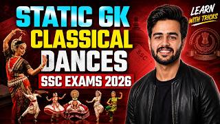 Learn Indian Classical Dances With Tricks | Mnemonics Trick | Extremely Important For SSC Exams 2026