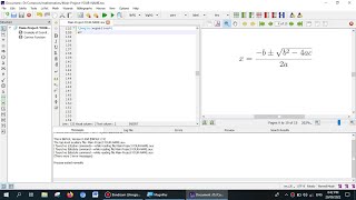 How write quadratic formula in latex