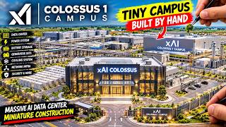 I Built a TINY xAI Colossus 1 Campus by Hand  | Massive AI Data Center Miniature Construction