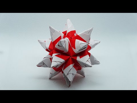 Como hacer un icosaedro estrellado de origami ! / Origami Modular 2019  ( Dificultad ★★★★☆)