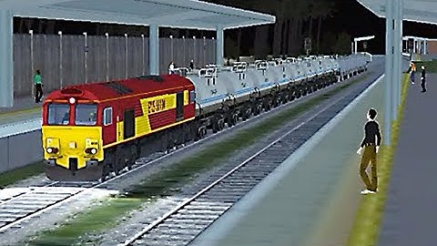 Train Sim - California Coast Using British Rail Class 66 at Night - Simulasi Kereta Api