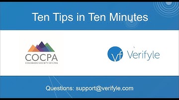 Verifyle: 10 Tips in 10 Minutes for COCPA Members