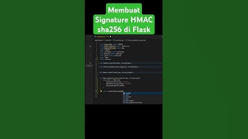 Membuat Signature HMAC sha256 di Flask #python #coding #code #backenddeveloper