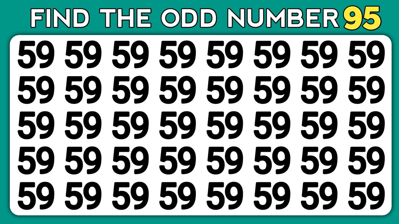 FIND THE ODD ONE OUT | NUMBER AND LETTER EDITION | ODDITY SPOTTING NEW ...