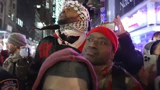 Clashes and Arrests at Palestine Protest near Fox News Christmas Tree  NYC