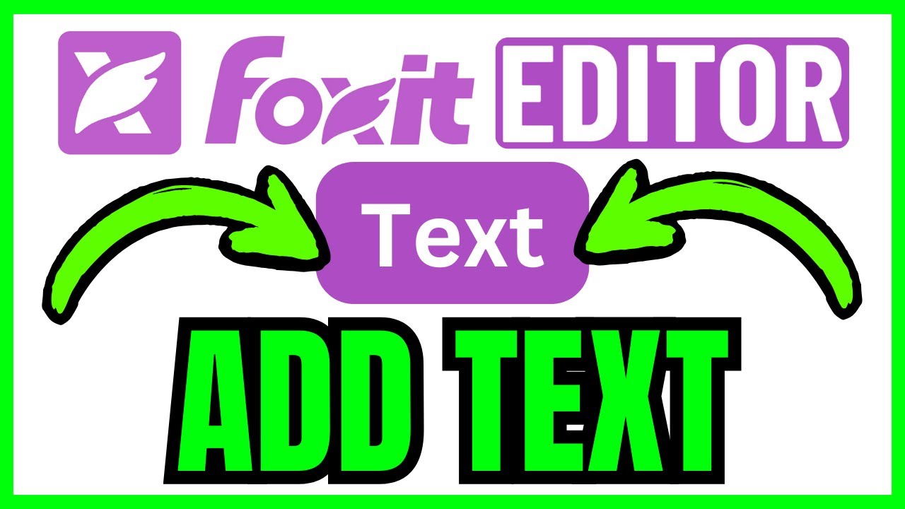 How To ADD TEXT In Foxit PDF Editor (QUICK & EASY) 2026 - YouTube