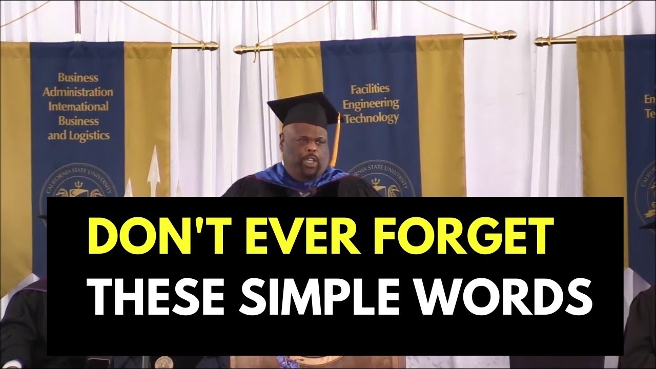 Motivational Speech Rick Rigsby Commencement Speech Third Grade Dropout
