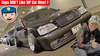 超ヤバイVIPカーが勢揃い！みんなスティーブに会いに集まってくれた！オーナーインタビューしちゃいました‼︎ 最後はお巡りさんも大注目(笑)  Cops Shutdown VIP Sedan Meet
