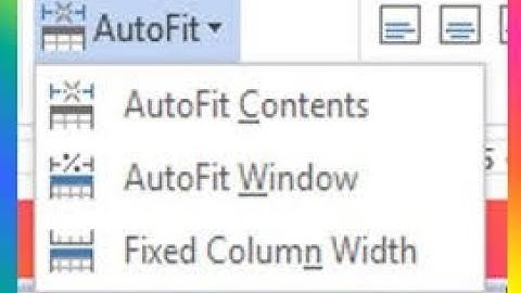 Word4.AutoFit Table Contents, Window and Fixed Column Width | autofit table in ms word@ToddAcamesis