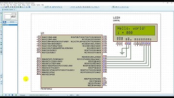 Proteus Simulation - Interfacing PIC18F46K22 microcontroller with 1602 LCD - MPLAB XC8