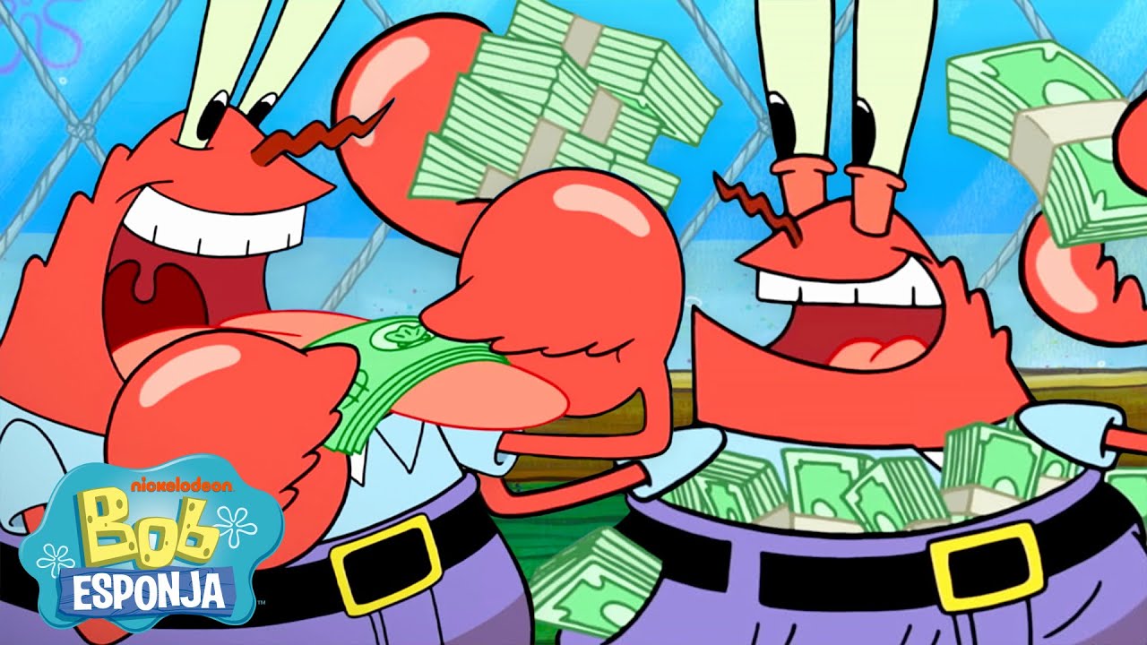 Bob Esponja | 2025 segundos de Mr. Krabs siendo Mr. Krabs 🦀 | Bob Esponja en Español