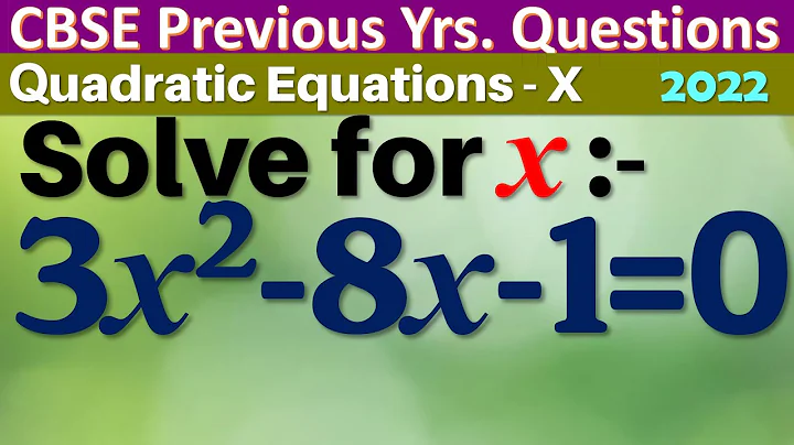 Solve the equation 3 x ^2 - 8x - 1 = 0 for x.