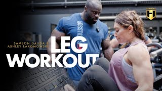 Samson Dauda & Ashley Lakomowski Leg Workout | HOSSTILE