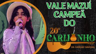 Video thumbnail of "Vale Mazuí é campeã do 20º Carijinho da Canção"