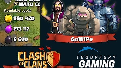 Clash Of Clans | 800K Resources | 6K Dark Elixir | GoWiPe Attacks