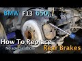 How to replace Rear brake pads and rotor on BMW 650i/550i F13 / DIY / ASMR