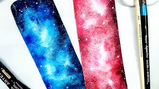 GALAXY | WATERCOLOR bookmark galaxy | #bookmark #galaxy #watercolors #shorts