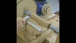 Making a handle for a rasp - DIY Lathe. #shorts