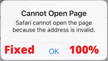 Safari Cannot Open the Page Because the Address is Invalid | iPhone iPad iOS 15
