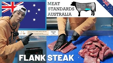 Tách Và Đóng Gói Flanks Steak Phần Bò Làm Bít Tết Đa Năng Thịt Bò Úc Tươi Chill Cho Khách