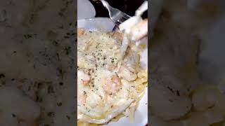 Garlicky, fettuccine Alfredo shrimp pasta @waheeda shakil