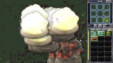 Red Alert Remastered - 1 nuclear missile + 32 demo trucks, chain reaction