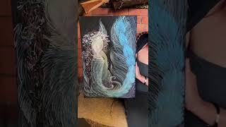 Птица Сирин. акриловые маркеры, холст, 2025 The Siren Bird. acrylic markers, canvas #art #сирин#арт
