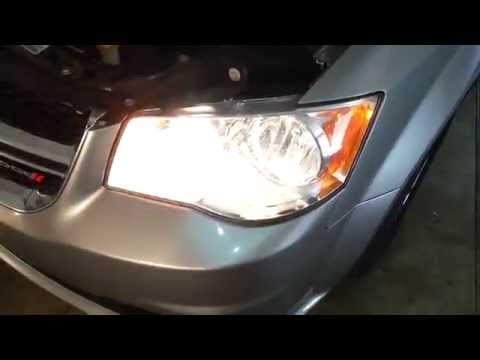 2013 Dodge Grand Caravan Minivan - Testing Headlights After Changing