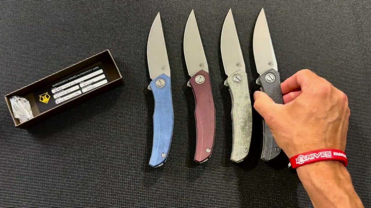 Shirogorov Knives Q95 Ursus Linerlock Knife Green Micarta 3.75