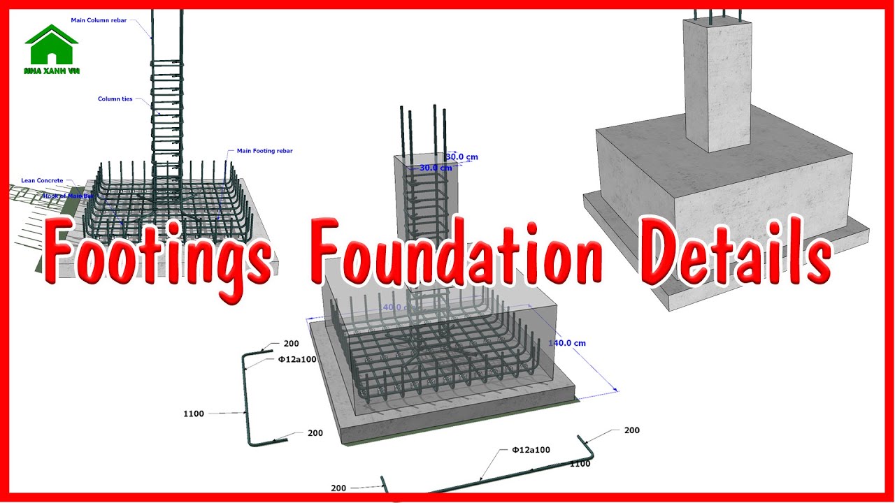 Download ✅ Isolated footings foundation details | Types of footing foundations | Green House Construction