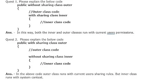 Explain the With Sharing ,Without Sharing & inherit (User Context vs System Context) in Salesforce