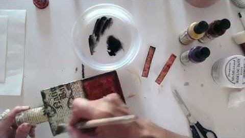 MASCULINE ALTERED BOTTLE mix media art