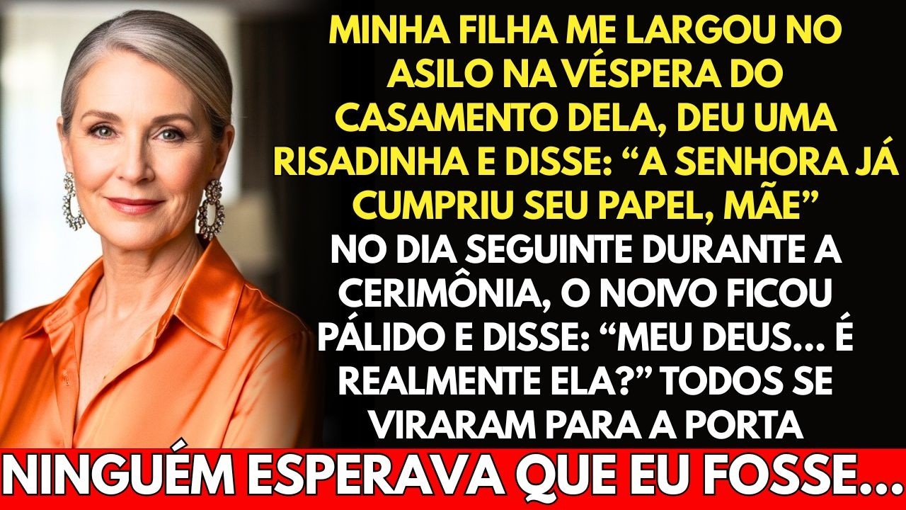 Na véspera do casamento da minha filha, ela deixou-me à porta de um asilo com uma mala de três mudas de roupa velha e deu uma risadinha: "A senhora já cumpriu o seu papel, mãe?" Eu, com 64 anos,...