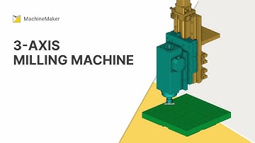 Assembly of a 3-axis CNC milling machine in MachineMaker for CAM system SprutCAM