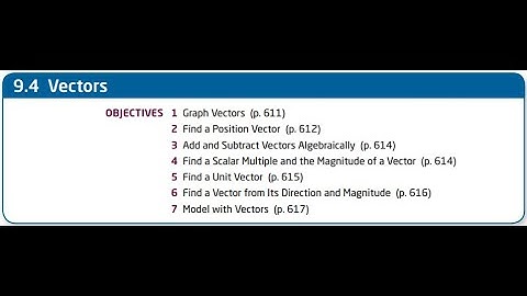 Section 9.4 - Vectors