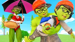 Scary Teacher The Prince Who Turns into Green Frog Nick Hulk Family | Scary Teacher 3D Happy Family