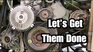 MERCEDES 410D - Removal of Fan Belt Ancillary Parts & Pully's