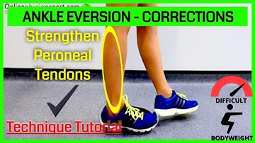 Weight Bearing Ankle Eversion Strengthening Exercise Tutorial - ONLINE PHYSIO EXERCISES