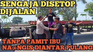 DISETOP DAN  DIPAKSA  TURUN DUA @NAK NEK@T NUMPANG DIBELAKANG TRUK TANPA PAMIT ORANG TUA