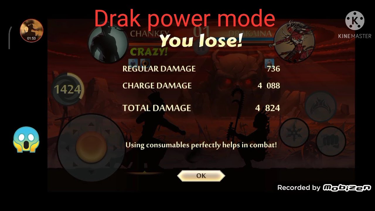 Shadow fight 2 drakaina power mode 4.8k damage /  no hack