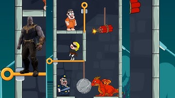 Prison Pin Rescue All Levels Gameplay Walkthrough (Android/iOS) - Pull Him Out