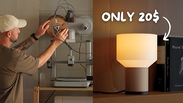 Making a lamp from scratch with 3d printing (cozy modern mid-century)