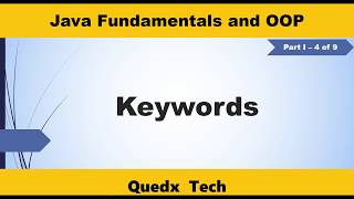 Java Fundamentals and OOP Part I (4 of 9) Keywords