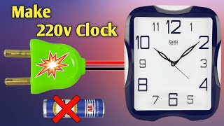 Run Any Clock Direct 220V Ac || 220v To 1.5v Converter || Lifetime Run Any Clock With Any Battery