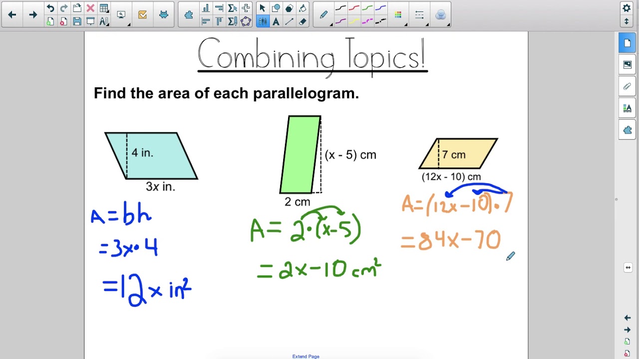 Area of a Parallelogram Day 2 - 6th Grade - YouTube