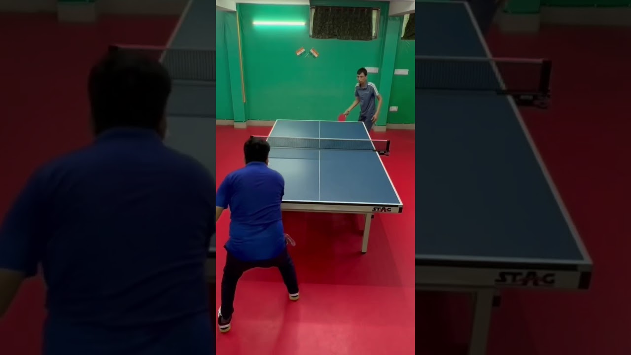 straight down the line hit. Timeout Club Table Tennis Academy Lucknow