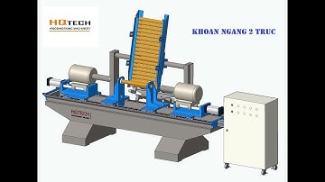 Khoan ngang 2 trục - Cấp phôi tự động | HQTech - 0983830139 #khoan